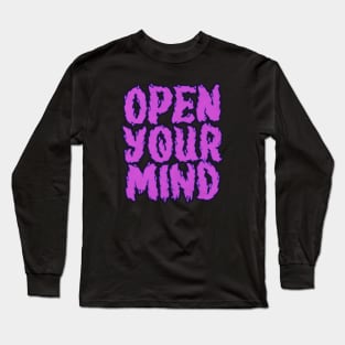 Open Your Mind Purple Long Sleeve T-Shirt